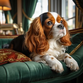Cavalier King Charles Spaniel with a regal and refined trim photo