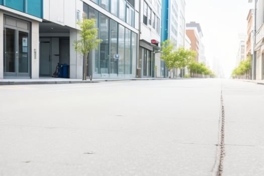 Empty space on the street. background. AI Generative Pro Photo