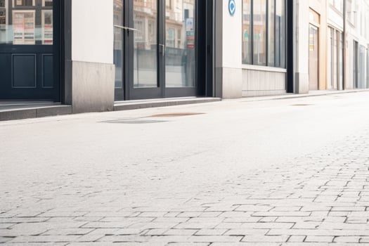 Empty space on the street. background. AI Generative Pro Photo