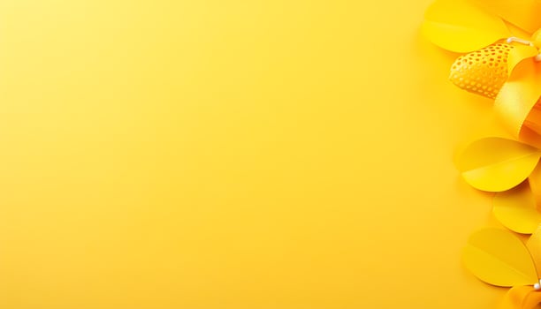 yellow silk fabric background with folds Ai generated photo