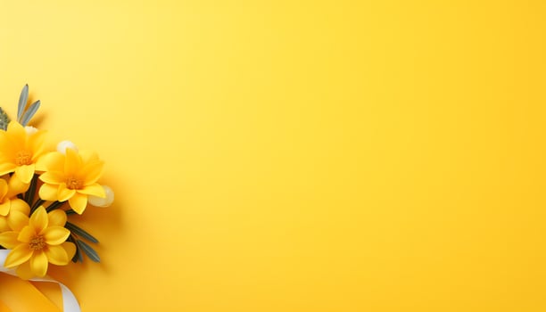 yellow silk fabric background with folds Ai generated photo
