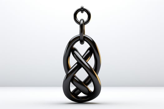 3d rendering of a key chain in the form of an infinity symbol Ai generative photo