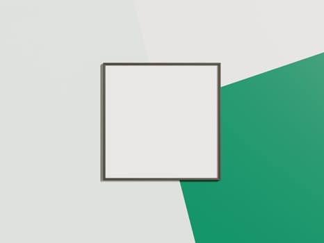 Minimal picture poster frame mockup on abstract wall wallpaper photo
