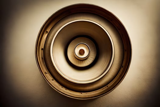 a circular object with a hole in the middle. AI-Generated photo