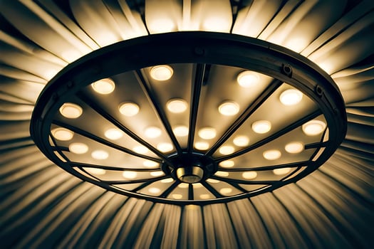 a light fixture with a circular design on it. AI-Generated photo