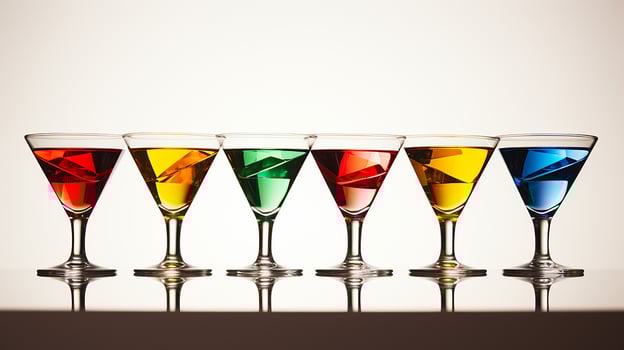glasses of shot drink, a small measure of alcohol, AI Generated photo