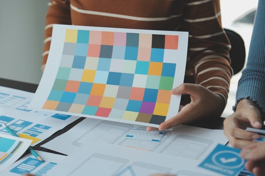 UX UI and Programming development technology. photo