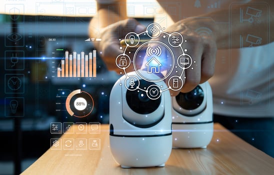 IP wifi wireless security camera supports Internet installation technology, security systems, smart home applications photo