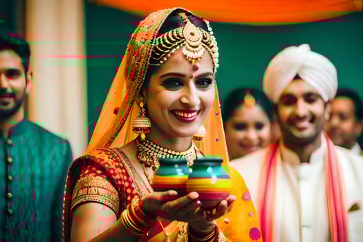 indian wedding in delhi. AI-Generated photo