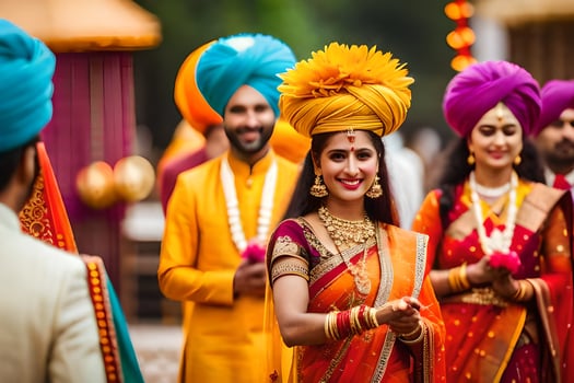 indian wedding in jaipur. AI-Generated photo