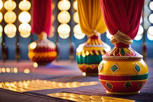 indian wedding decor at the grand hotel, london. AI-Generated photo