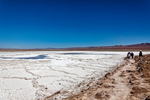 Landscape of the Hidden Baltinache Lagoons - Atacama Desert - Chile. photo