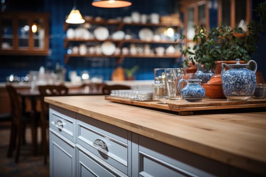 cozy morning situation in the kitchen AI Generated photo