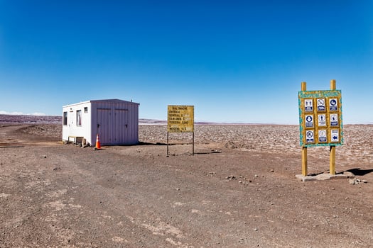 Landscape of the Hidden Baltinache Lagoons - Atacama Desert - Chile. photo