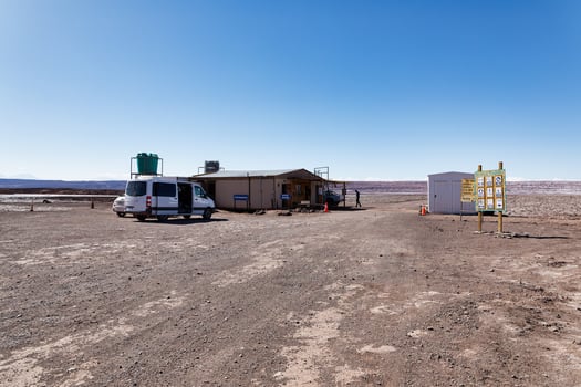 Landscape of the Hidden Baltinache Lagoons - Atacama Desert - Chile. photo