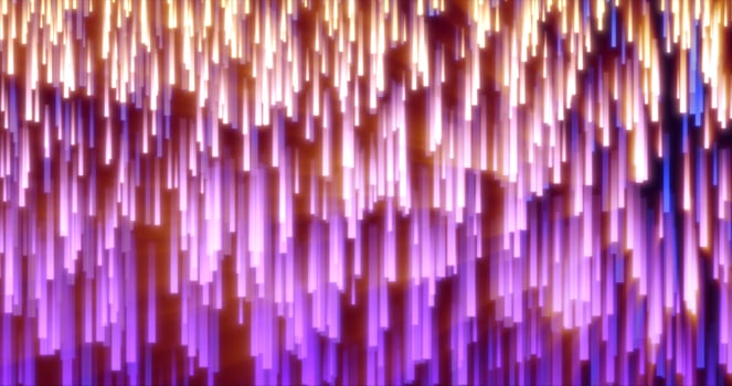 Abstract purple energy glowing lines raining down futuristic hi-tech background photo