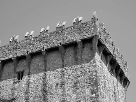 Old celtic castle tower, Blarney castle in Ireland, old ancient celtic fortress photo