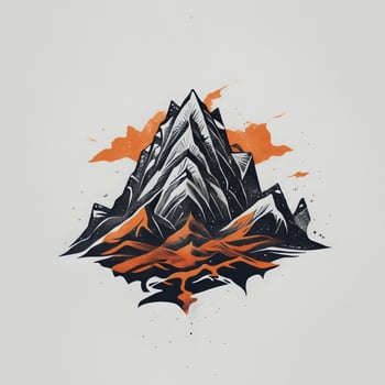 Mountain Illustration Ai Generative photo