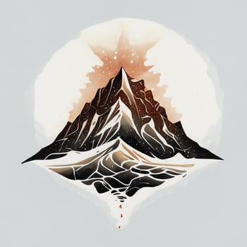 Mountain Illustration Ai Generative photo