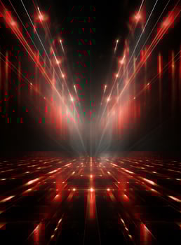 Ai Generative Backdrop Red Spotlights For Flyers, Banner and Backgrounds realistic image ultra hd high design photo