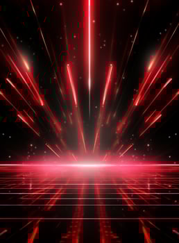 Ai Generative Backdrop Red Spotlights For Flyers, Banner and Backgrounds realistic image ultra hd high design photo