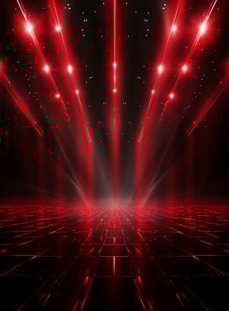 Ai Generative Backdrop Red Spotlights For Flyers, Banner and Backgrounds realistic image ultra hd high design photo