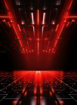 Ai Generative Backdrop Red Spotlights For Flyers, Banner and Backgrounds realistic image ultra hd high design photo
