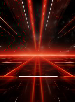 Ai Generative Backdrop Red Spotlights For Flyers, Banner and Backgrounds realistic image ultra hd high design photo
