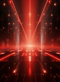 Ai Generative Backdrop Red Spotlights For Flyers, Banner and Backgrounds realistic image ultra hd high design photo