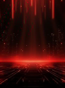 Ai Generative Backdrop Red Spotlights For Flyers, Banner and Backgrounds realistic image ultra hd high design photo
