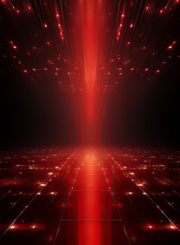 Ai Generative Backdrop Red Spotlights For Flyers, Banner and Backgrounds realistic image ultra hd high design photo