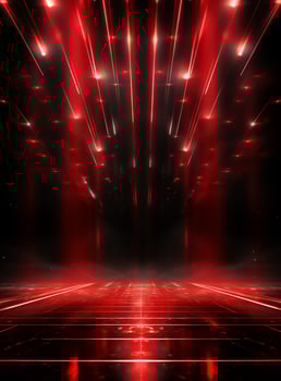 Ai Generative Backdrop Red Spotlights For Flyers, Banner and Backgrounds realistic image ultra hd high design photo