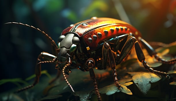 buds  insects red beetle photo