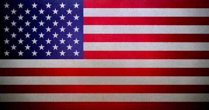 American flag on paper background photo