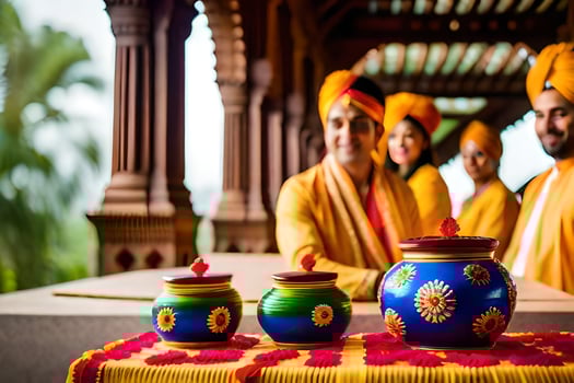 indian wedding ceremony in jaipur. AI-Generated photo