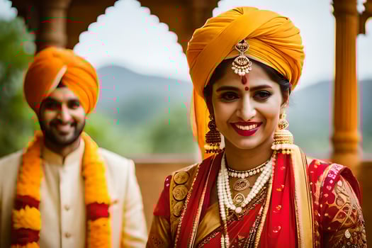 indian wedding in jaipur. AI-Generated photo