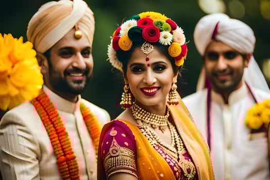 indian wedding in delhi. AI-Generated photo
