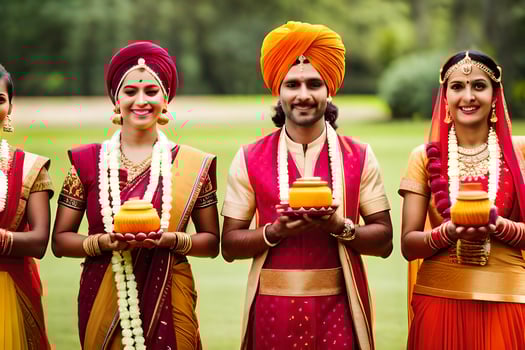 indian wedding traditions. AI-Generated photo