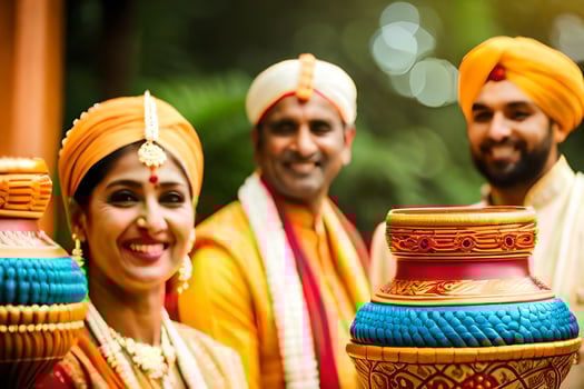 indian wedding ceremony in bangalore. AI-Generated photo