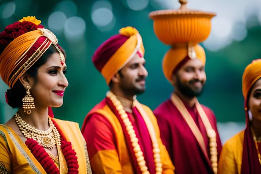 indian wedding ceremony in delhi. AI-Generated photo