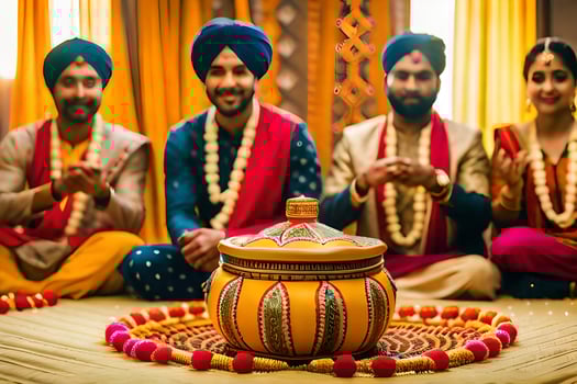 indian wedding ceremony. AI-Generated photo