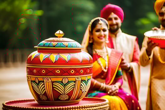 indian wedding in delhi. AI-Generated photo