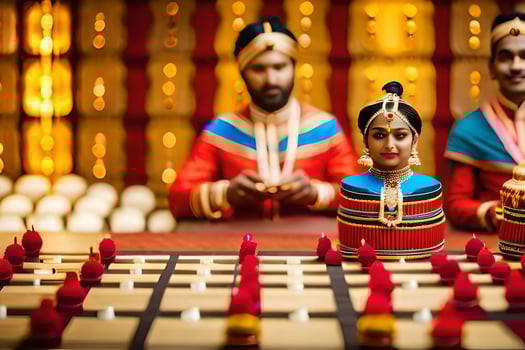 indian wedding ceremony with a traditional indian wedding. AI-Generated photo