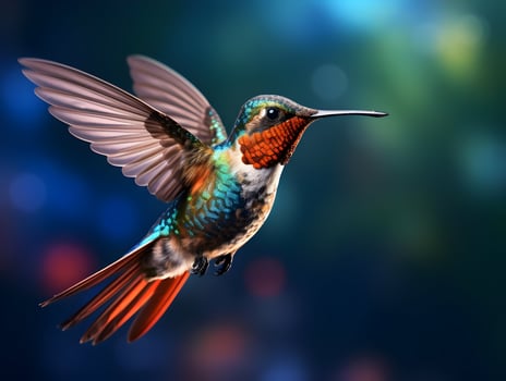 Bird. Hummingbird. High quality. AI Generative photo