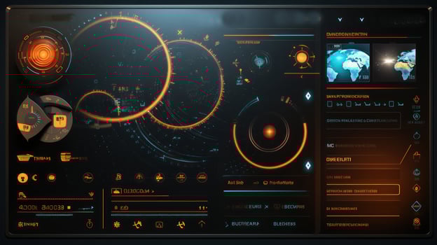 Futuristic user interface. HUD, UI, UX, GUI. photo