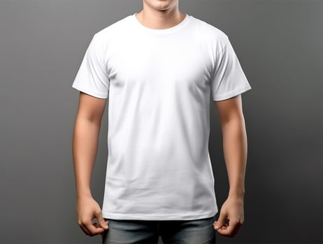 Blank white t-shirt ai generated photo