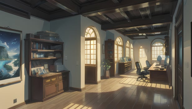 Office Modern Fantasy Graphic Novel Anime Manga Wallpaper photo