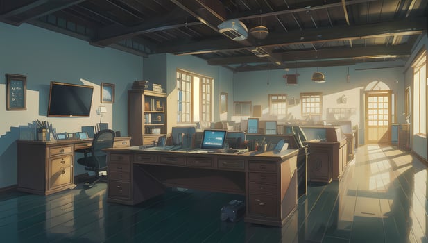 Office Modern Fantasy Graphic Novel Anime Manga Wallpaper photo