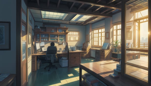Office Modern Fantasy Graphic Novel Anime Manga Wallpaper photo