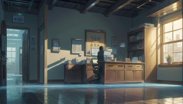 Office Modern Fantasy Graphic Novel Anime Manga Wallpaper photo